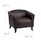 Flash Furniture Hercules Imperial Chair, Brown Back, 33-1/2 in W 31" L 29" H, Sloping, Leather Seat 111-1-BN-GG - alternate 4