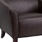 Flash Furniture Hercules Imperial Chair, Brown Back, 33-1/2 in W 31" L 29" H, Sloping, Leather Seat 111-1-BN-GG - alternate 10