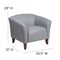 Flash Furniture Hercules Imperial Chair, Wood Back, 33-1/2 in W 31" L 29" H, Sloping, Leather Seat 111-1-GY-GG - alternate 9