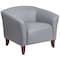 Flash Furniture Hercules Imperial Chair, Wood Back, 33-1/2 in W 31" L 29" H, Sloping, Leather Seat 111-1-GY-GG - alternate 8