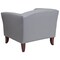 Flash Furniture Hercules Imperial Chair, Wood Back, 33-1/2 in W 31" L 29" H, Sloping, Leather Seat 111-1-GY-GG - alternate 6