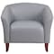 Flash Furniture Hercules Imperial Chair, Wood Back, 33-1/2 in W 31" L 29" H, Sloping, Leather Seat 111-1-GY-GG - alternate 3