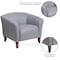 Flash Furniture Hercules Imperial Chair, Wood Back, 33-1/2 in W 31" L 29" H, Sloping, Leather Seat 111-1-GY-GG - alternate 2