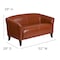 Flash Furniture Cognac Leather Loveseat, 29" x 29" 111-2-CG-GG - alternate 9