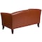 Flash Furniture Cognac Leather Loveseat, 29" x 29" 111-2-CG-GG - alternate 2