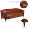 Flash Furniture Cognac Leather Sofa, 29" x 29" 111-3-CG-GG - alternate 4