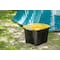 Durabilt Stackable Storage Tote W/ Lid, 10 gal, 19 in L x 15-3/4 in W x 13-1/4 in H, Black, Yellow, Gray 8510GRBKYL.10 - alternate 2