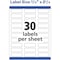 Avery Dennison Laser Label Color Print, 30Up, White, PK750 6870 - alternate 2
