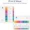 Avery Dennison 10 Tab Index Dividers, PK6 11188 - alternate 2