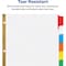 Avery Dennison Write & Erase Index Dividers 8-1/2 x 11", 8 Tab, Multicolor, PK8 23079 - alternate 2