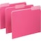 Zoro Select File Folders 8-1/2" x 11", 1/3-Cut Tab, Pink, Pk100 PFX15213PIN - alternate 2
