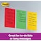 Post-It Pads in Playful Primary Collection Colors, Note Ruled, 4" x 6", 90 Sheets/Pad, PK3 6603SSAN - alternate 2