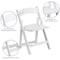 Flash Furniture Kids White Resin Folding Chair with White Vinyl Padded Seat, PK11 11-LE-L-1K-GG - alternate 7