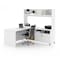 Bestar Pro-Linea L-Desk With Open Hutch, White 120886-17 - alternate 1