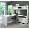 Bestar Pro-Linea L-Desk With Open Hutch, White 120886-17 - alternate 4