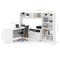 Bestar Pro-Linea L-Desk With Bookcase, White 120896-17 - alternate 3