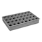 Durham Mfg Compartment Drawer Insert W/ 32 Compartments, Polypropylene, 3 in H x 18 in W x 12 in D, Gray 124-95-32-IND - alternate 2