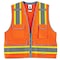 Ergodyne Orange Type R Class 2 Heavy-Duty Surveyo, solid polyester front and a 100% polyester mesh back 8254HDZ - alternate 1