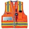 Ergodyne Orange Type R Class 2 Heavy-Duty Surveyo, solid polyester front and a 100% polyester mesh back 8254HDZ - alternate 5