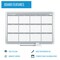 Mastervision Calendar Planning Board, Steel, 38 in, 50 in, Aluminum Frame, White/Gray, Matte GA05106830 - alternate 8