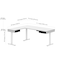 Bestar Pro-Vega Height Adjustable L-Desk, White/Black 130420-000017 - alternate 3