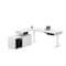 Bestar Pro-Vega Height Adjustable L-Desk, White/Black 130850-000017 - alternate 1