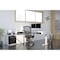 Bestar Pro-Vega Height Adjustable L-Desk, Dual Monitor Arm, White/Black 130851-000017 - alternate 3