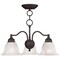 Livex Lighting Essex 3 Light Bronze Convertible Dinette Chandelier/Ceiling Mount 1343-07 - alternate 1