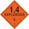 Brady Vehicle Placard, Explosives 1.4 63332 - alternate 2