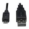 Tripp Lite USB Reversible 2.0 Cable, 5Pin, MicroB, 1ft UR050-001-24G - alternate 2