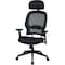 Office Star Managerial Chair Desk Chair, Adjustable Arms, 23-1/4" Height, Fabric, Black 5540 - alternate 6