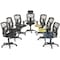 Lorell Managerial Chair Mesh Mid-Back Managerial Chair, Black, Adjustable Arms, 17.70" to 21" Height, Black LLR86209 - alternate 5