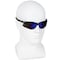 Kleenguard V30 Nemesis Safety Glasses, Anti-Fog & Anti-Scratch, Wraparound, Black Frame, Blue Mirror Lens 14481 - alternate 6