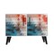 Manhattan Comfort Amsterdam Double Side Table 2.0 with 3 Shelves in Red and Blue 144AMC183 - alternate 9