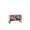 Manhattan Comfort Amsterdam Double Side Table 2.0 with 3 Shelves in Red and Blue 144AMC183 - alternate 1