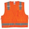 Ergodyne Orange Type R Class 2 Surveyors Vest, 2X, Mesh, Poly, Zipper Closure, 4 Outside Pockets, Orange 8250Z - alternate 1