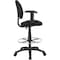 Boss Drafting Stool (B315-Bk) W/Footring And Adjustable Arms B1616-BK - alternate 5
