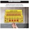 Master Lock Lockout Station, Wall Mounted, 10-Lock Covered Station with 410RED Zenex Thermoplastic Padlocks 1483BP410 - alternate 10
