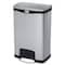 Rubbermaid Commercial Slim Jim Step-On 13 gal Rectangular Step-On Can, Black, Foot Pedal, Stainless Steel, 13 5/8 in 1901992 - alternate 3