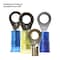3M Ring Terminal, #10 Stud Size, 14 AWG, 1,000 V, Vinyl Insulated, Blue, Crimp Termination Only MVU14-10RX - alternate 6