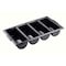 Tablecraft Cutlery Bin, 21.6"X12"X3.75", Hdpe, Blk 1524B - alternate 5