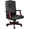 Boss Executive Chair, Wood Base, Overall 47" H B905-BK - alternate 2