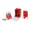 Brady Lockout Kit, 2.743" D, 3.95" W, Plastic, Red 153674 - alternate 1