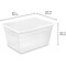 Sterilite Stackable Storage Tote W/ Lid, 14 gal, 23 in L x 16-1/4 in W x 12-3/8 in H, Clear, White 42488008 - alternate 4