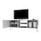Manhattan Comfort Nolita 63" TV Stand with 6 Shelves in White 167AMC198 - alternate 4