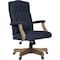 Boss Executive Navy Linen Chair With Driftwood Finish Frame B905DW-NV - alternate 4