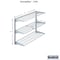 Triton Products 33 In. W x 31.5 In. H Gray Wall Mount Shelving Unit with 3 Steel Wire Shelves & Mounting Hardware 1795 - alternate 2