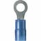 Panduit Ring Terminal, #10 Stud Size, 14 AWG, 600 V, Nylon Insulated, Blue, Crimp Termination Only, 100 PK PN14-10R-C - alternate 2