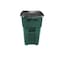 Rubbermaid Commercial BRUTE 50 gal Rectangular Rolling Plastic Can, Green, None, Plastic, 28 1/2 in 1829411 - alternate 1