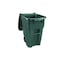 Rubbermaid Commercial BRUTE 50 gal Rectangular Rolling Plastic Can, Green, None, Plastic, 28 1/2 in 1829411 - alternate 2